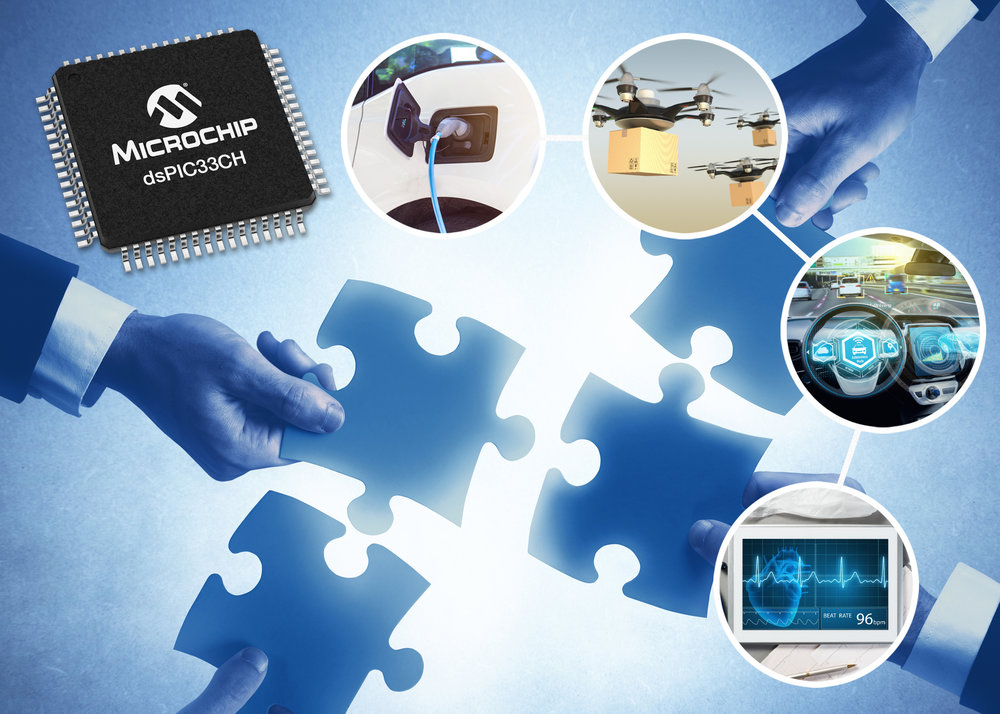 Le contrôleur de signal numérique dsPIC&reg; à deux cœurs de Microchip permet  le développement séparé du code et facilite l’intégration